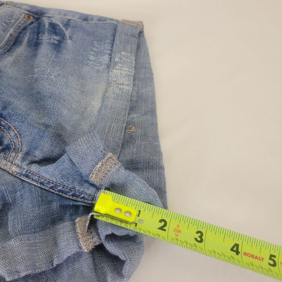 Forever‎ 21 Denim Shorts Juniors 25 Blue Jean Mid Rise Womens Button Fly W27 - Picture 6 of 15